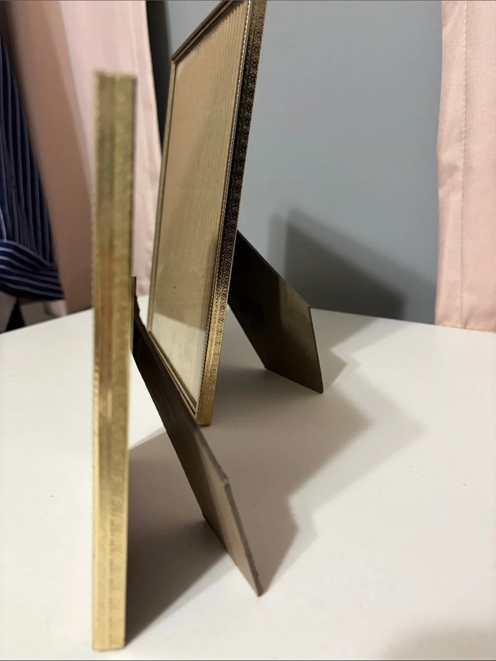 Vintage MCM 60’s-70’s Gold Picture Frame set 5x7  &. 8x10